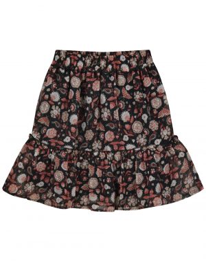 Girl΄s floral print skirt with lining