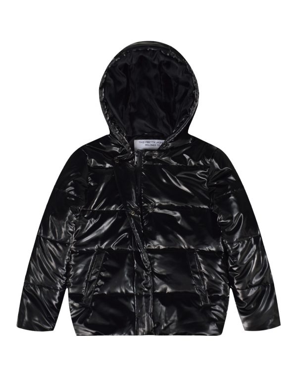 Girl΄s shiny quilted puffer jacket