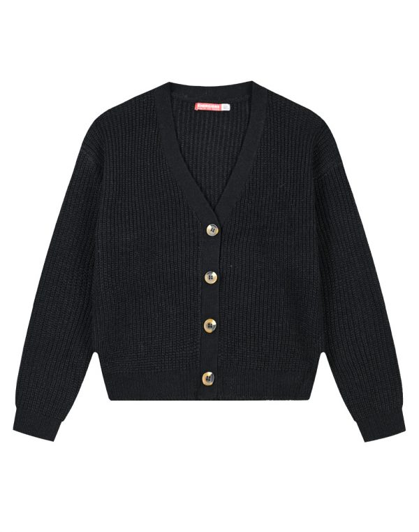 Girl΄s solid colour cardigan with buttons