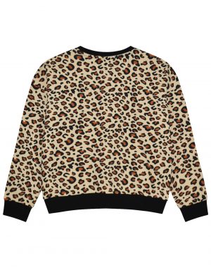 Girl΄s fleece blouse with leopard animal print