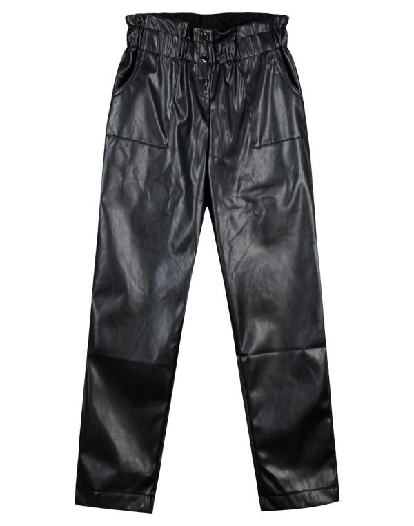 Imitation leather pants for girls