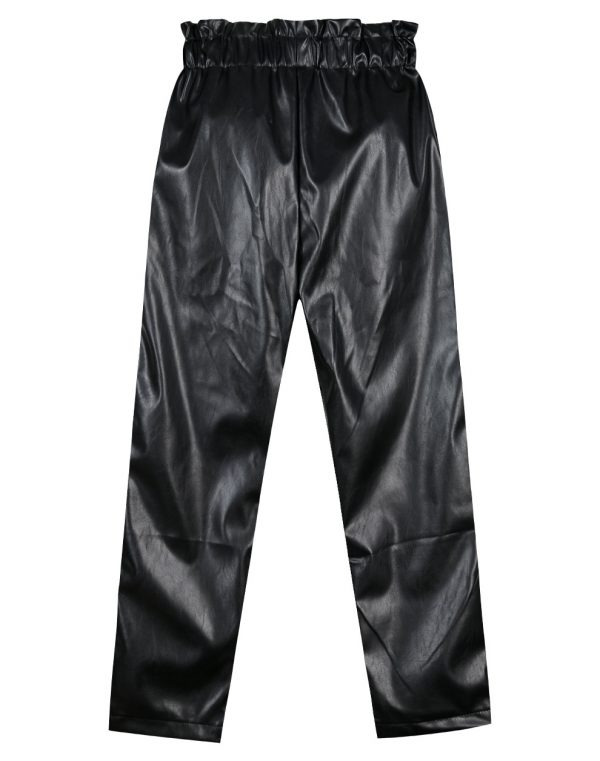 Imitation leather pants for girls