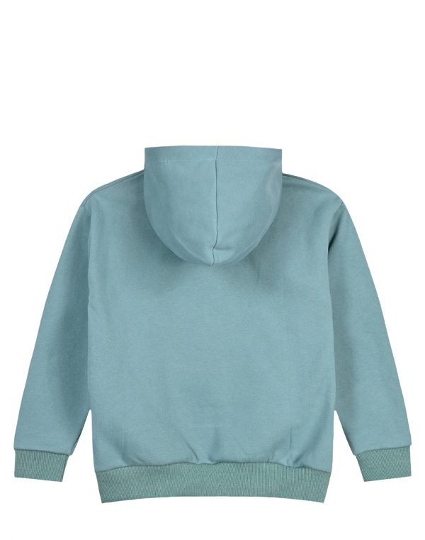 Girl΄s fleece blouse with hood and velour print