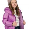 Girl΄s short puffer jacket with hood