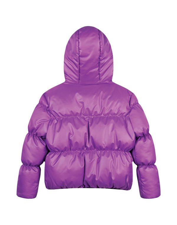 Girl΄s short puffer jacket with hood