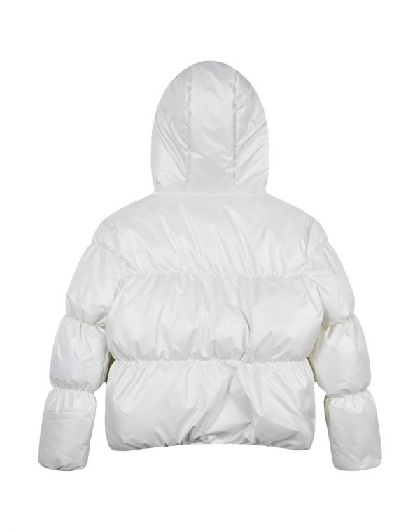 Girl΄s short puffer jacket with hood