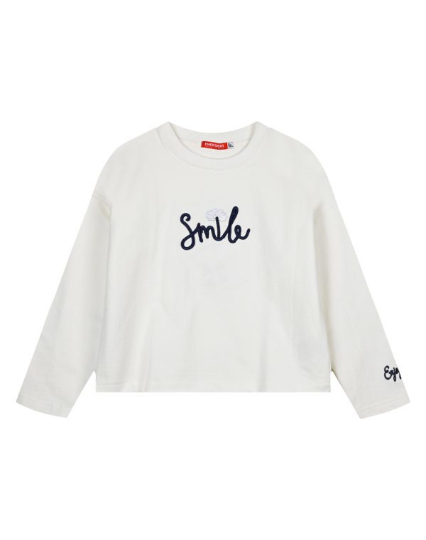 Girl΄s fleece blouse with embroidery