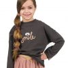 Girl΄s fleece blouse with embroidery