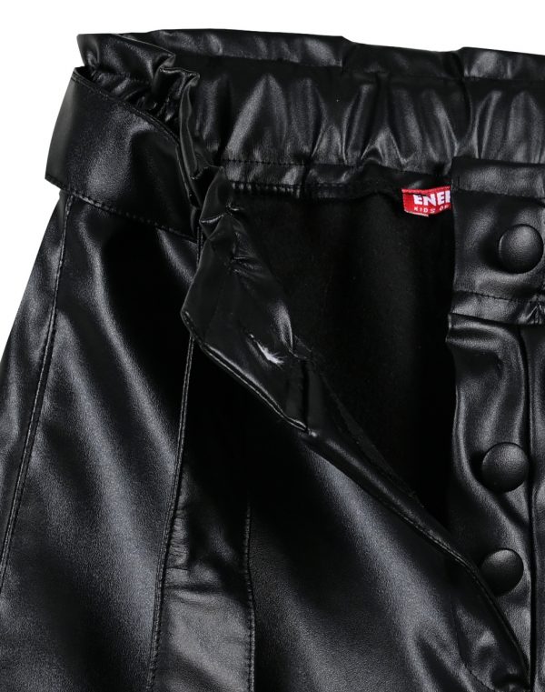 Imitation leather shorts for girls