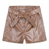 Imitation leather shorts for girls