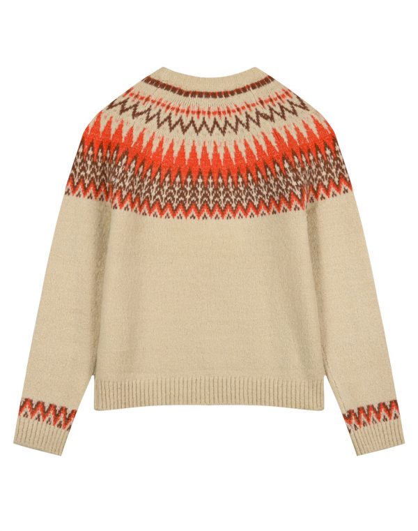 Girl΄s colourful aztec knit pullover