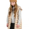 Girl΄s long, sleeveless jacket with hood