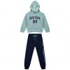 Girl΄s fleece set with hood, print, and sequins