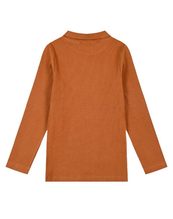 Girl΄s ribbed solid colour turtleneck