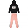 Girl΄s fleece set with hood and print