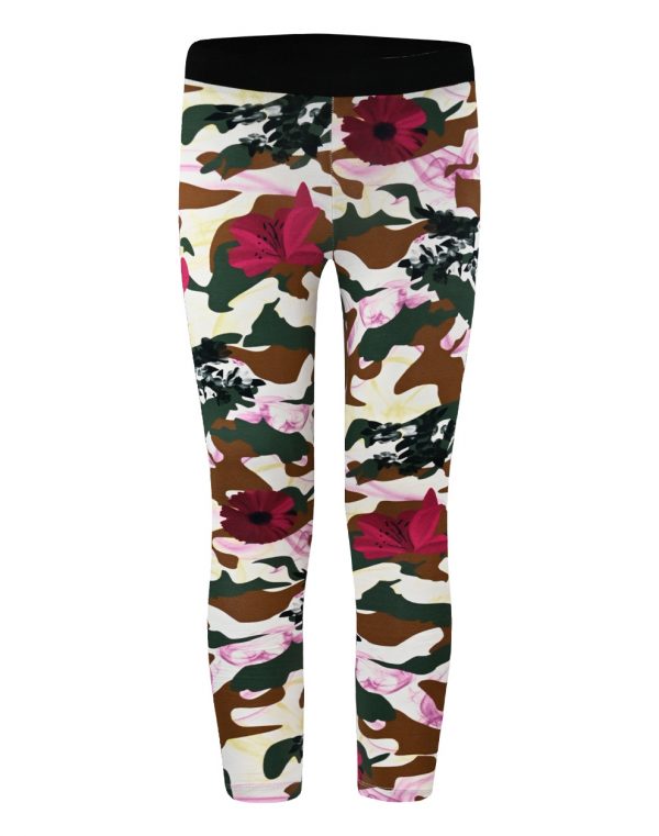 Girl΄s long floral print leggings