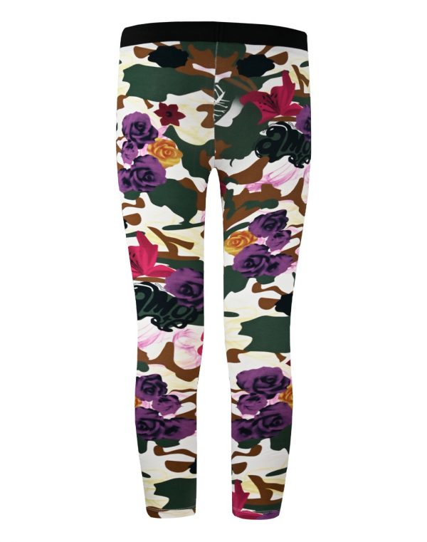 Girl΄s long floral print leggings