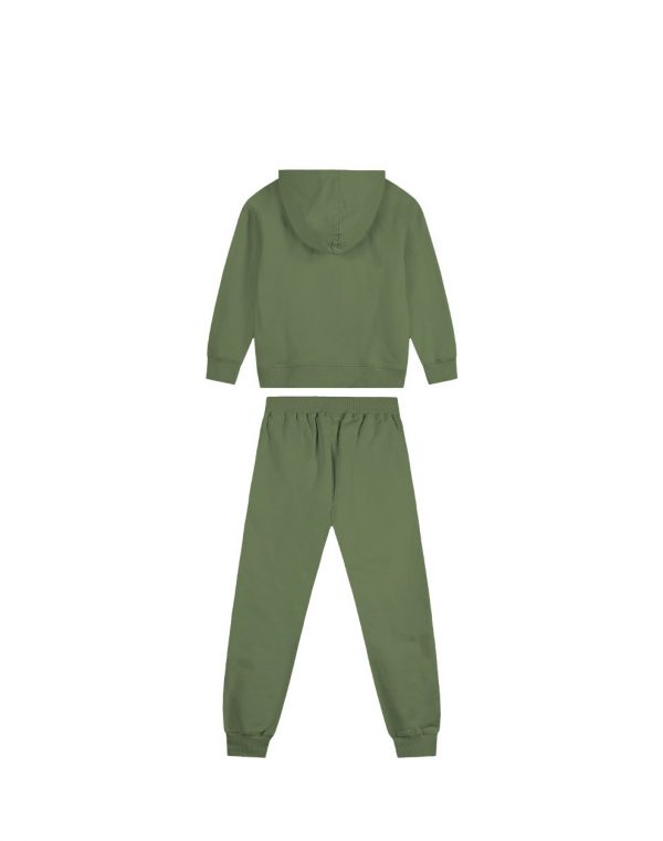 Girl΄s fleece set with hood and print, Eco Friendly