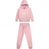 Girl΄s fleece set with hood and print, Eco Friendly