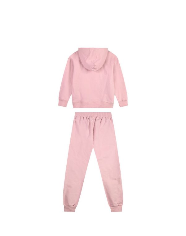 Girl΄s fleece set with hood and print, Eco Friendly