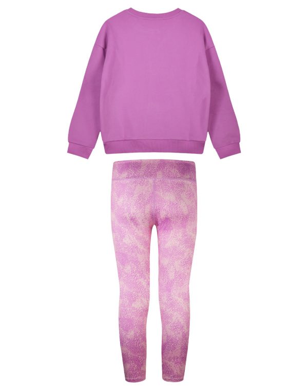 Girl΄s set fleece blouse with print with long leggings