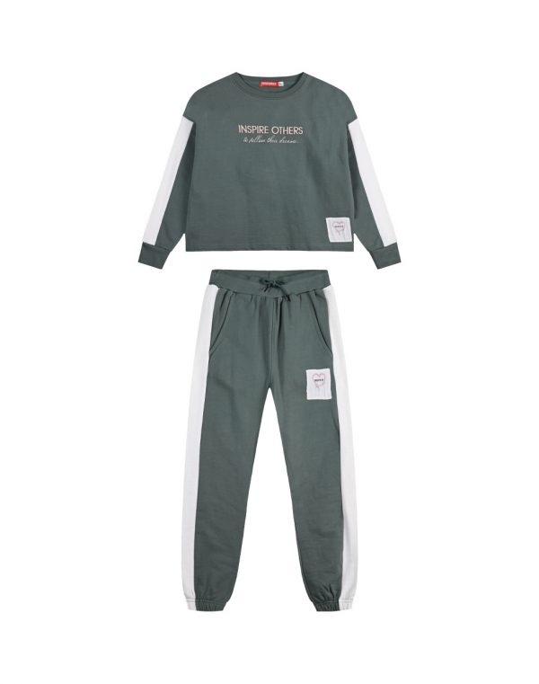 Girl΄s fleece two-coloured set