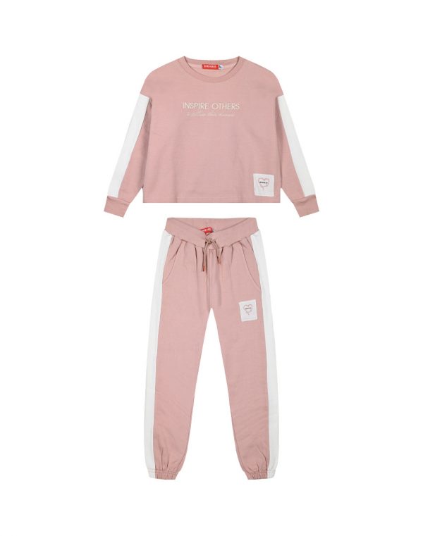 Girl΄s fleece two-coloured set