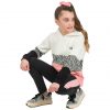 Girl΄s set fleece blouse with hoos and long leggings