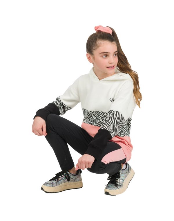 Girl΄s set fleece blouse with hoos and long leggings