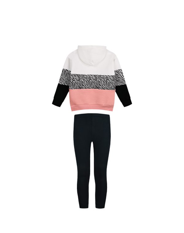 Girl΄s set fleece blouse with hoos and long leggings