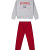 Girl΄s fleece set with blouse with print and sweatpants with elastic waistband, Eco Friendly