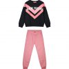 Girl΄s fleece set with blouse with print and sweatpants with elastic waistband ,Eco Friendly