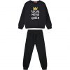 Girl΄s fleece set with blouse with print and sweatpants with elastic waistband, Eco Friendly