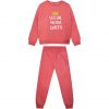 Girl΄s fleece set with blouse with print and sweatpants with elastic waistband, Eco Friendly