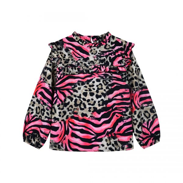 Animal print blouse for girls