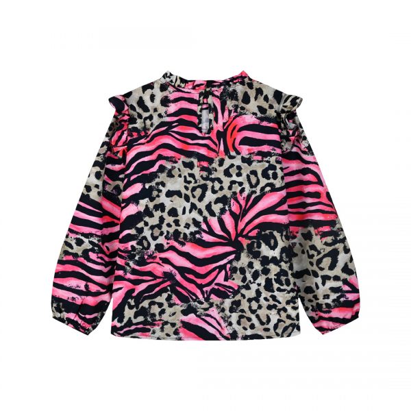 Animal print blouse for girls