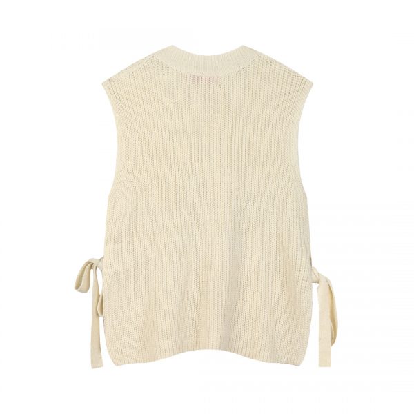 Sleeveless poncho sweater for girls