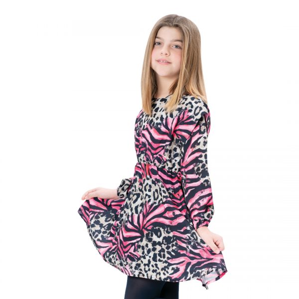 Animla print dress for girls