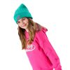 Fleece hoodie with embroidery for girls