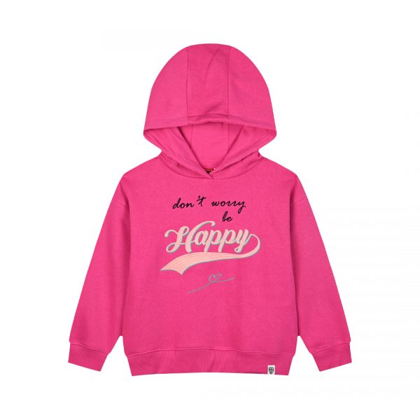 Fleece hoodie with embroidery for girls