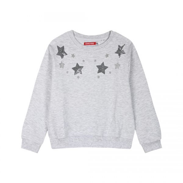 Fleecce sweater with sequins for girls