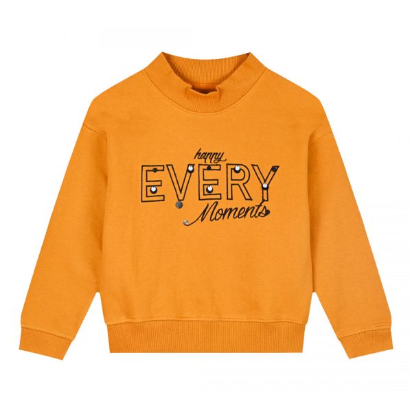 Fleece pullover with embroidery for girls