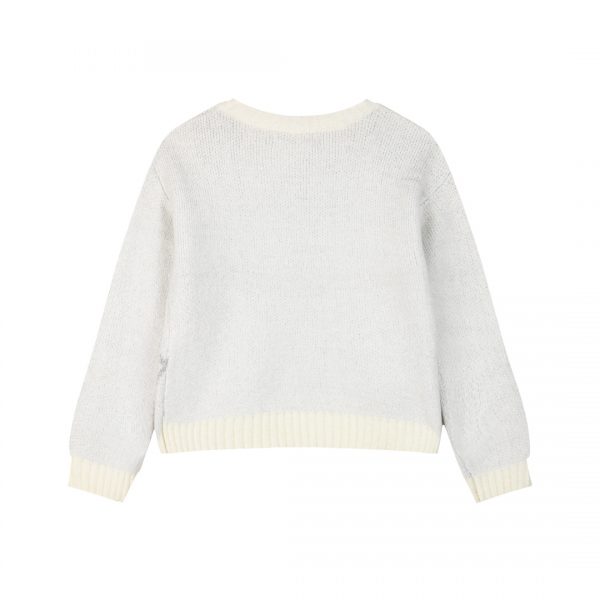 Knit sweater with lurex for girls