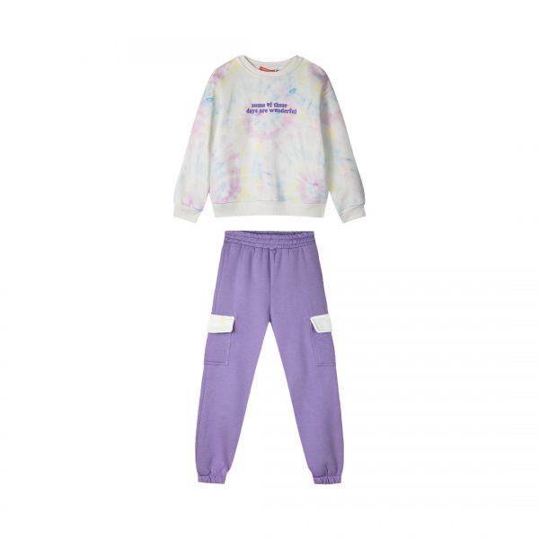 Fleece set with print for girls