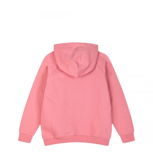 Fleece hoodie with embossed print for girls