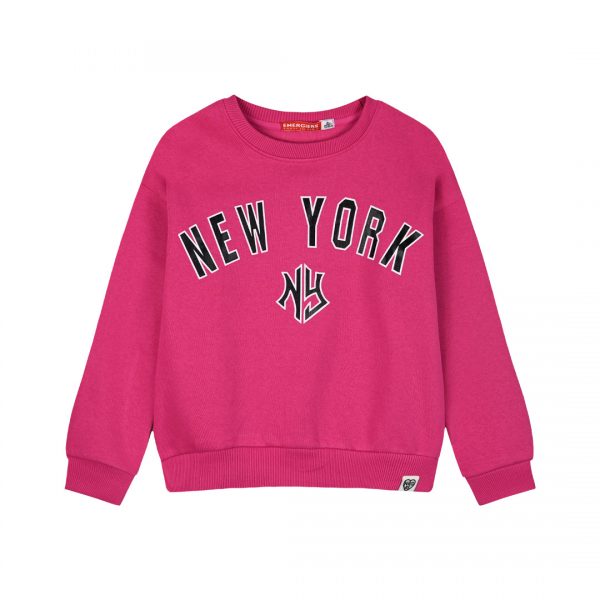 Fleece sweatshirt with print for girls