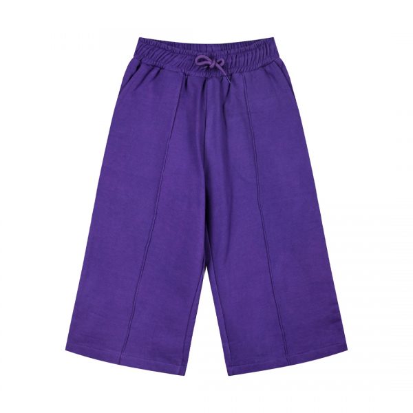 Fleece wide leg sweatpants for girls