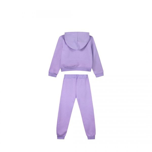 Fleece tracksuit set with print for girls