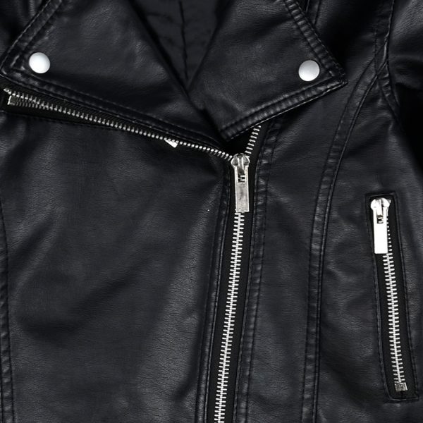 Fake leather jacket for girls