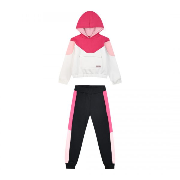 Fleece tracksuit set for girls